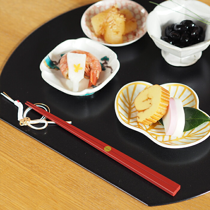 公長齋小菅　円窓箸　レッド