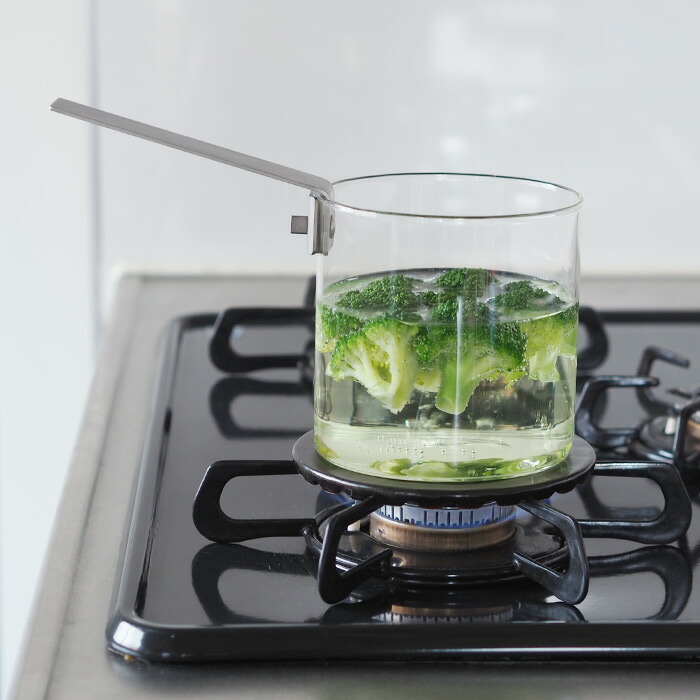 【送料無料】THE KETTLE ガラスの片手ポット（ミルクパン）　/　knIndustrie