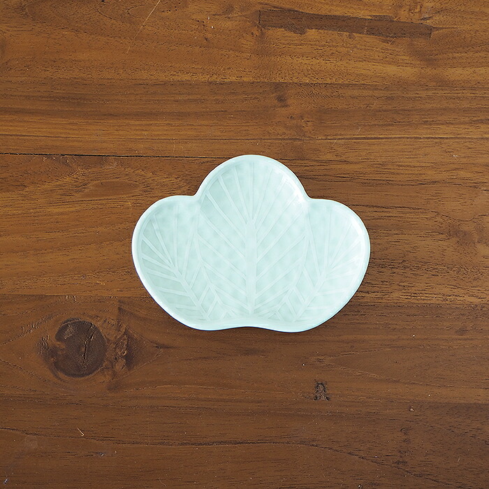 幸楽窯　錦　銀　松葉形　銘々皿