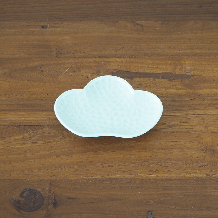 幸楽窯　錦　銀　松葉形　銘々皿