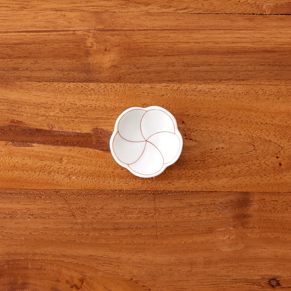 幸楽窯　錦　銀彩　捻り梅　箸置