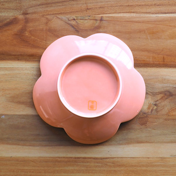 幸楽窯　錦　曙釉　銀彩　捻り梅形　銘々皿　