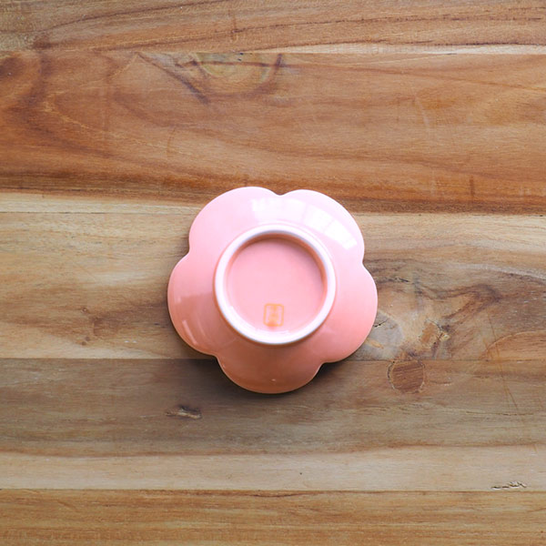 幸楽窯　錦　曙釉　銀彩　捻り梅形　小皿