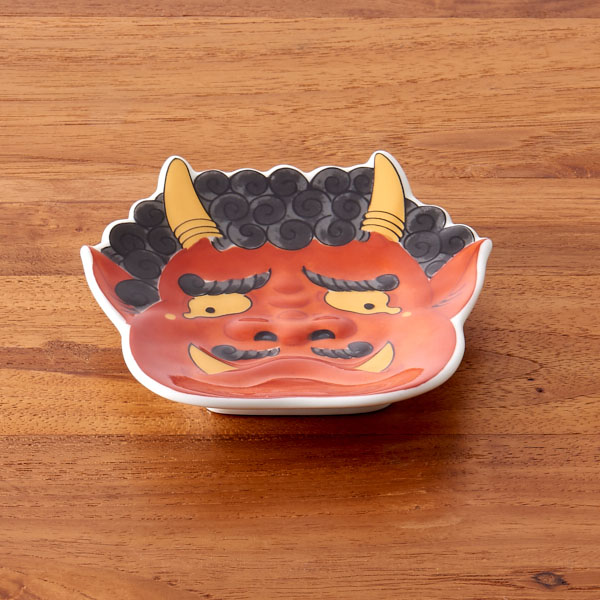 幸楽窯　錦　泣いた赤鬼　小銘々皿