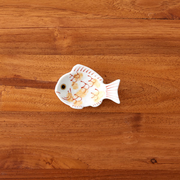 幸楽窯　錦　金叩　鯛形　箸置　□