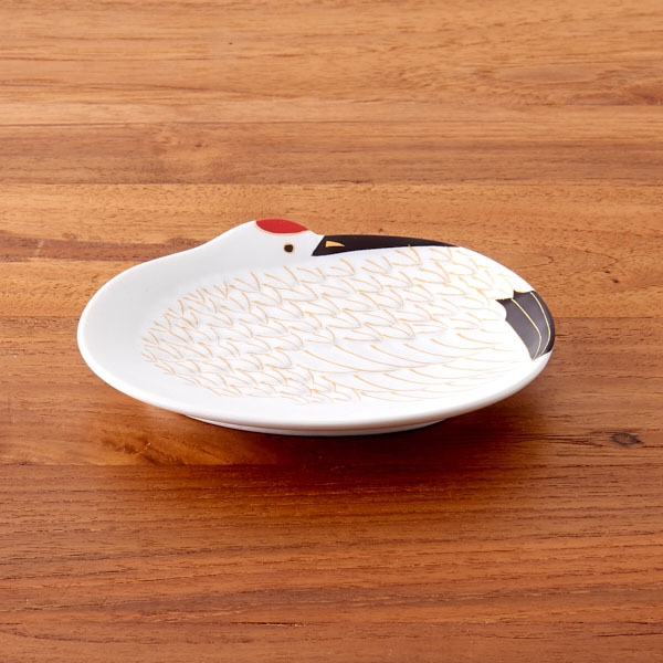 幸楽窯　錦　雪衣　金羽根　鶴形　銘々皿