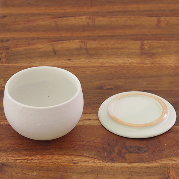 飯高幸作　フタック　蓋物　丸　L　ホワイト　/　kousha ceramic works