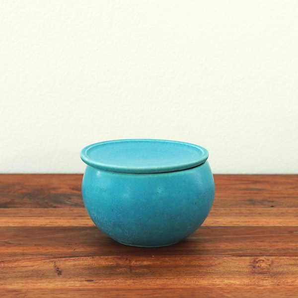 飯高幸作　フタック　蓋物　丸　S　ブルー　/　kousha ceramic works