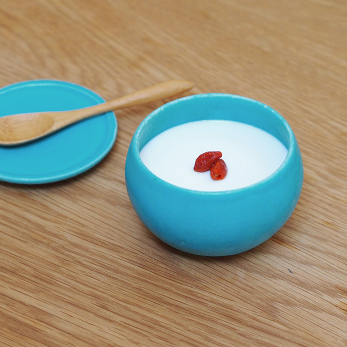 飯高幸作　フタック　蓋物　丸　S　ブルー　/　kousha ceramic works