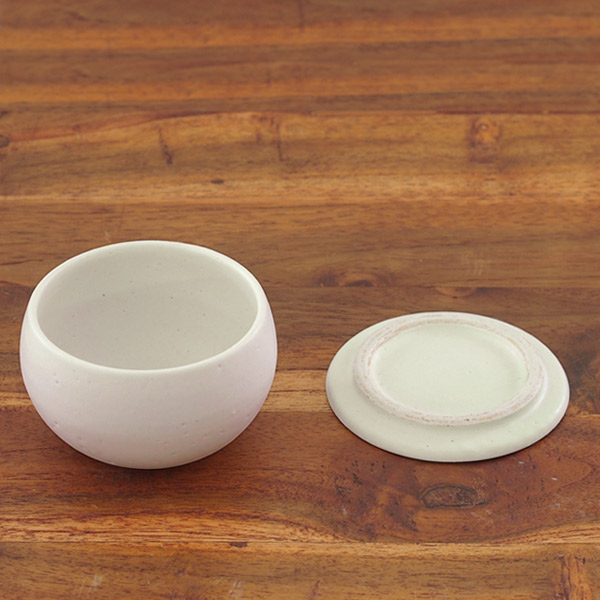 飯高幸作　フタック　蓋物　丸　S　ホワイト　/　kousha ceramic works