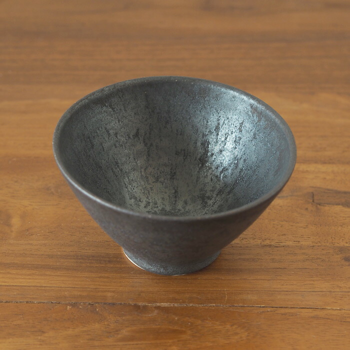 飯高幸作　飯碗　大　刷毛黒 　/　 kousha ceramic works