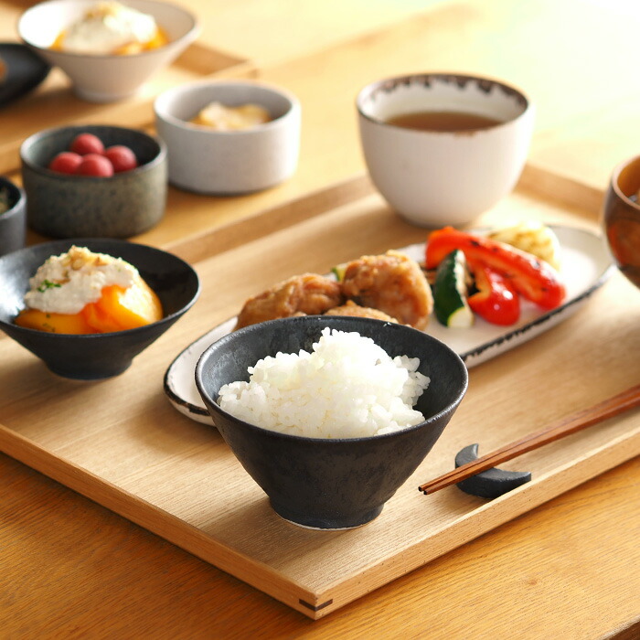 飯高幸作　飯碗　大　刷毛黒 　/　 kousha ceramic works