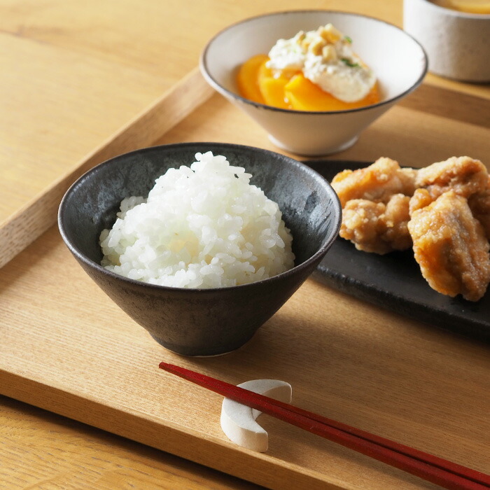 飯高幸作　飯碗　小　刷毛黒 　/　 kousha ceramic works