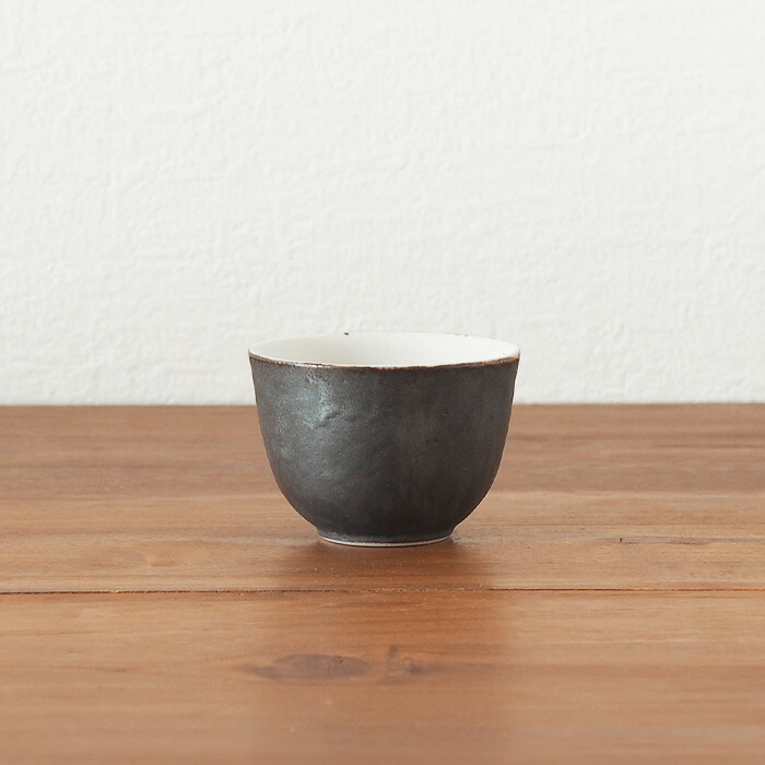 飯高幸作　湯のみ　刷毛黒 　/　 kousha ceramic works