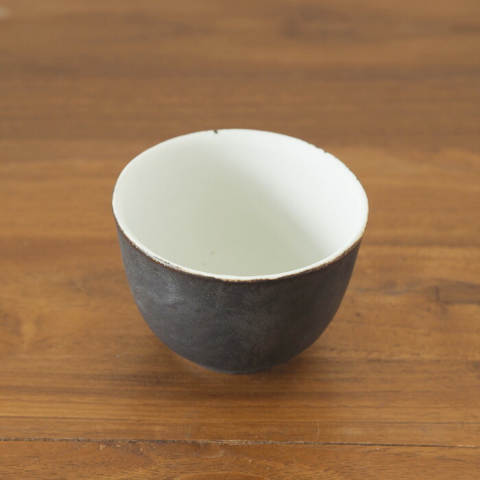 飯高幸作　湯のみ　刷毛黒 　/　 kousha ceramic works