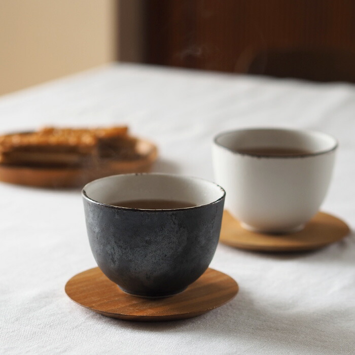 飯高幸作　湯のみ　刷毛黒 　/　 kousha ceramic works