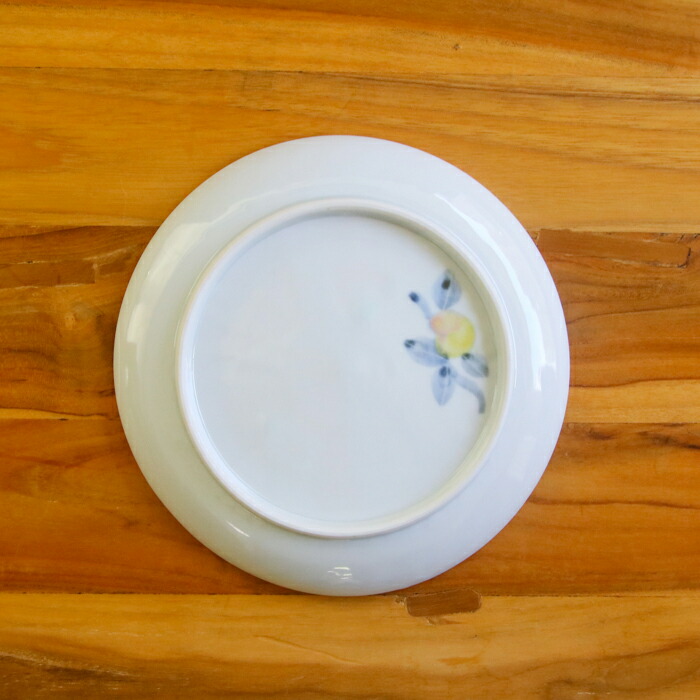 【生産終了アイテム】堀畑蘭　色絵桃の木　6寸皿