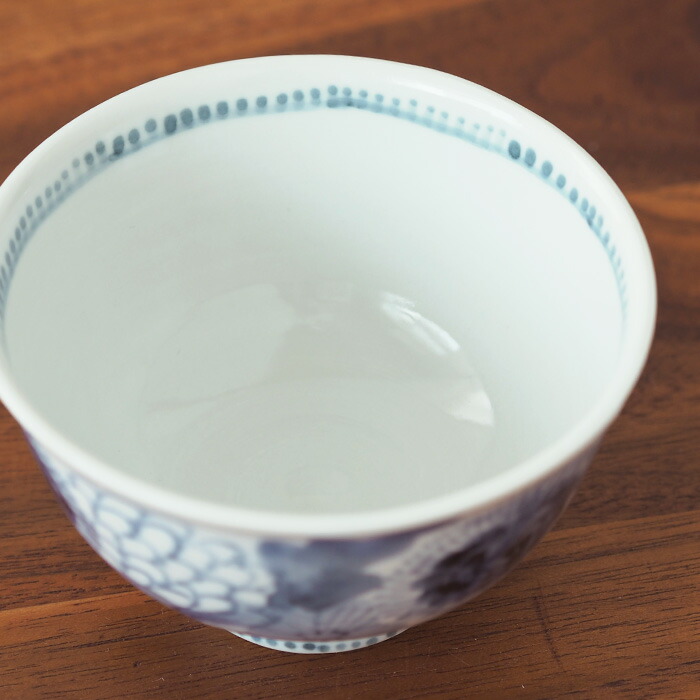 堀畑蘭　染付花畑　飯碗