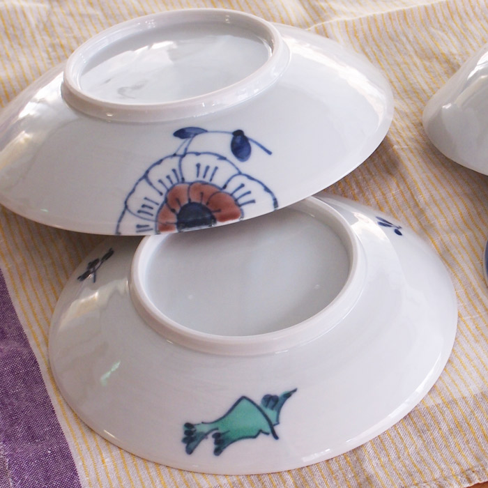 九谷青窯　高原真由美　色絵ビオラ　6.5寸皿