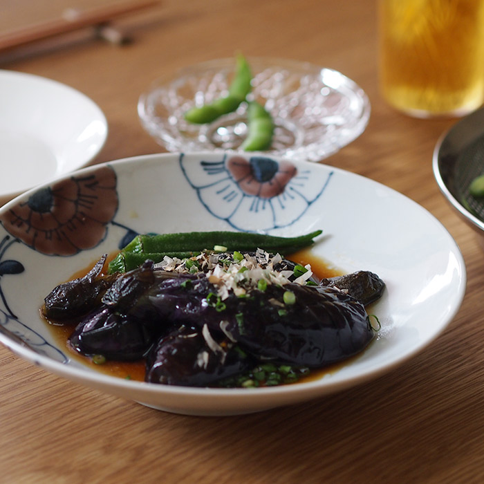 九谷青窯　高原真由美　色絵ビオラ　6.5寸皿