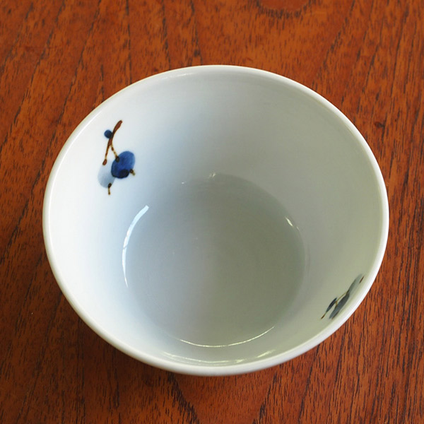 九谷青窯　高原真由美　呉須鉄果実　4寸深鉢