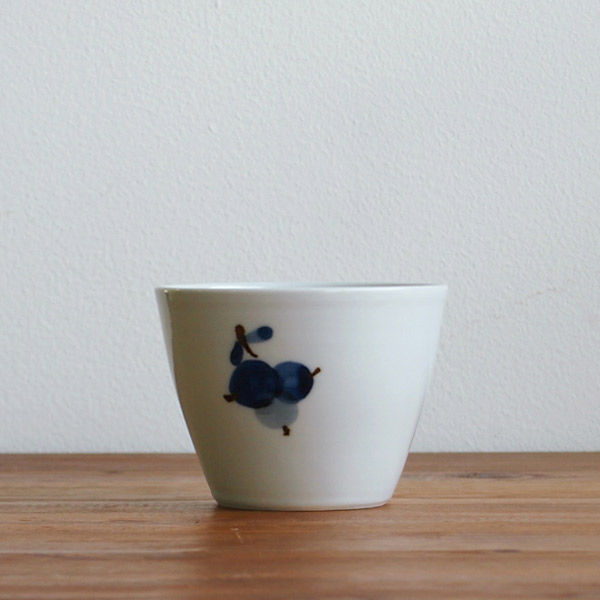 九谷青窯　高原真由美　呉須鉄果実　蕎麦猪口