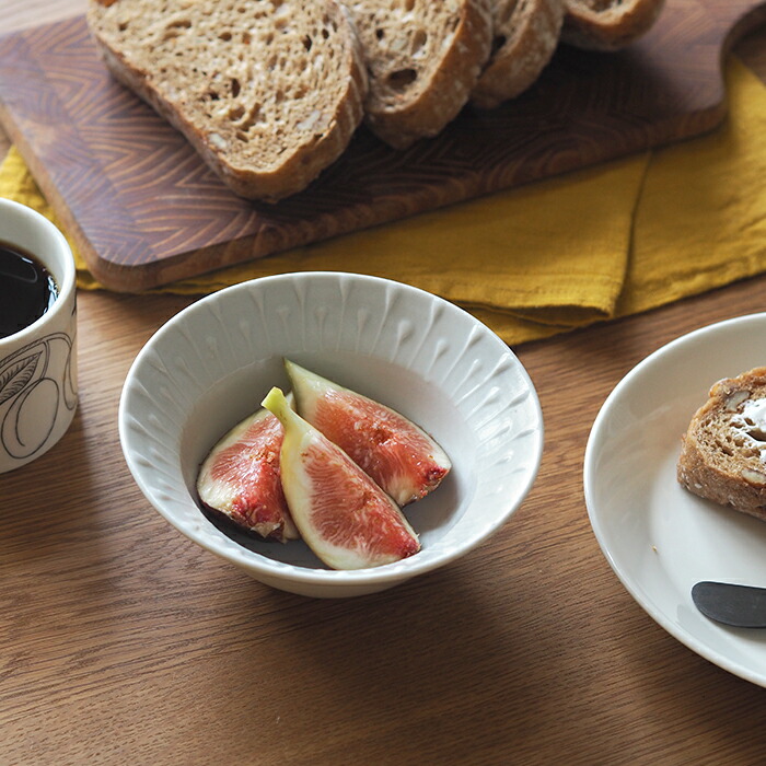 九谷青窯　高原真由美　白磁いっちん雫　4.5寸鉢