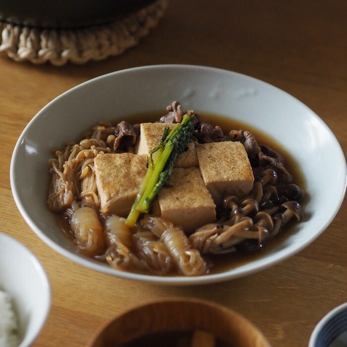 九谷青窯　高原真由美　白磁いっちん草花ちらし　7寸深皿