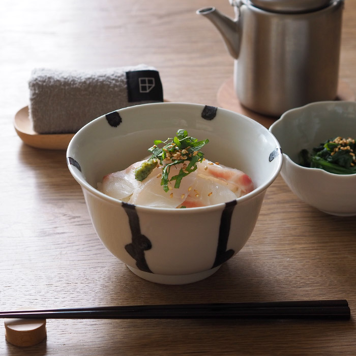 九谷青窯　横井佳乃　木賊に露　丼