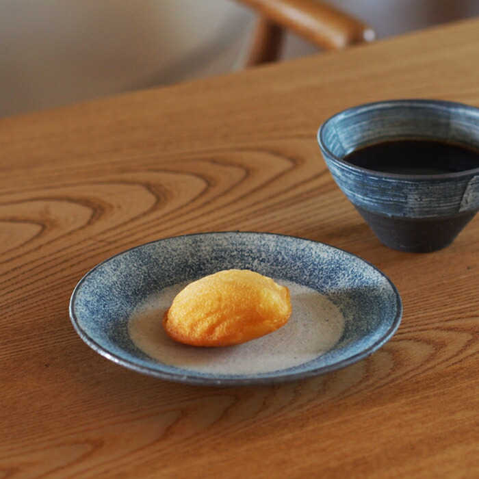 ココチ舎　インディゴ　丸皿　5寸　