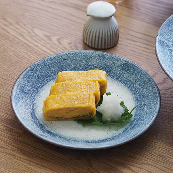 ココチ舎　インディゴ　丸皿　6寸　