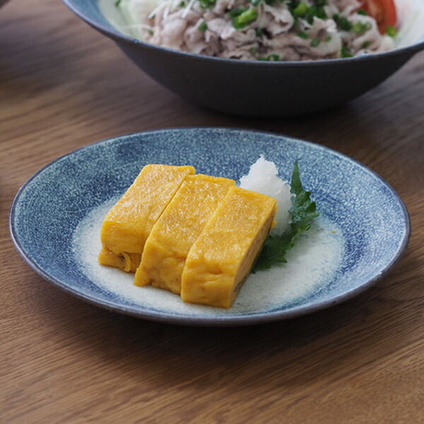 ココチ舎　インディゴ　丸皿　6寸　