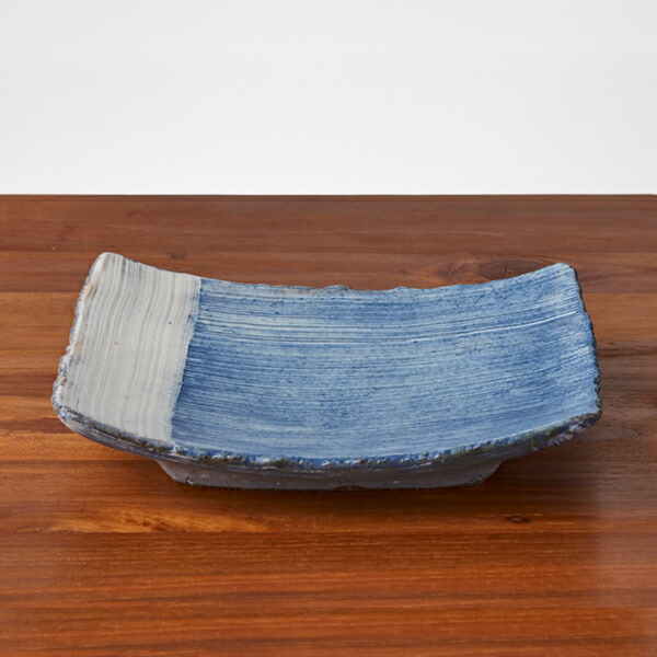 ココチ舎　インディゴ　角皿　中　Ｉライン　