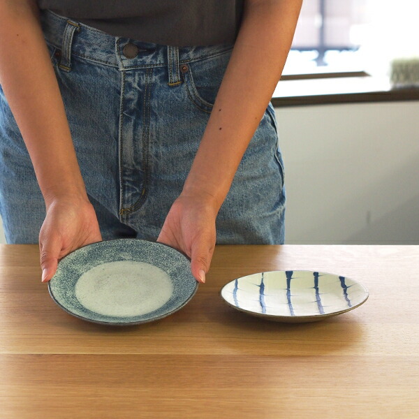 ココチ舎　インディゴ　丸皿　5寸　