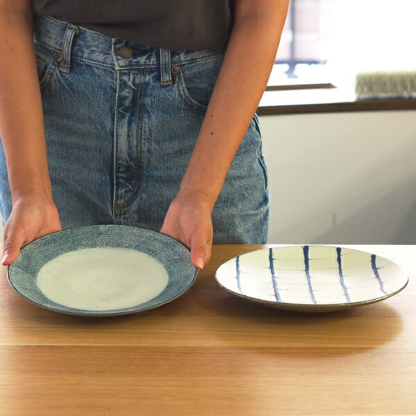 ココチ舎　インディゴ　丸皿　7寸