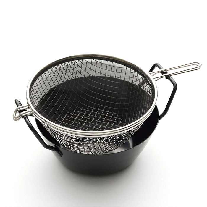 ラバーゼ　鉄揚げ鍋22cmセット　/　la　base