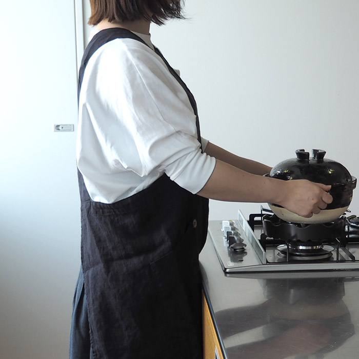 リーノ・エ・リーナ　フルエプロン　アニタ　ノワール　/　Lino　e　Lina　Anita