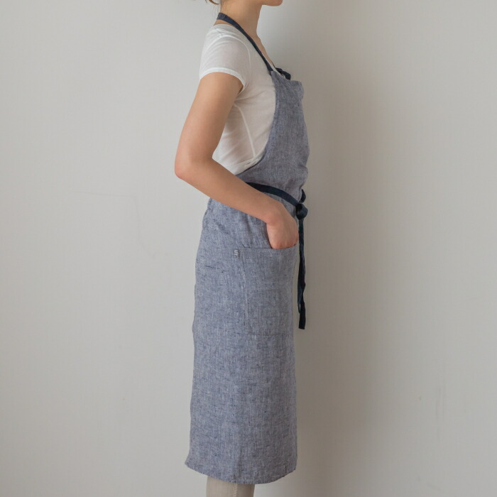 リーノ・エ・リーナ　フルエプロン　マノン　フィルブルー　/　Lino　e　Lina　Manon