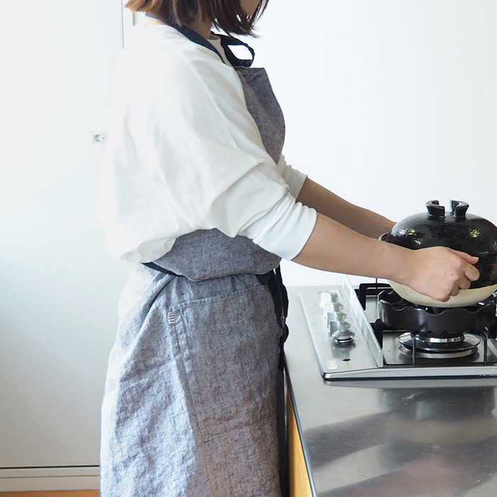 リーノ・エ・リーナ　フルエプロン　マノン　フィルブルー　/　Lino　e　Lina　Manon