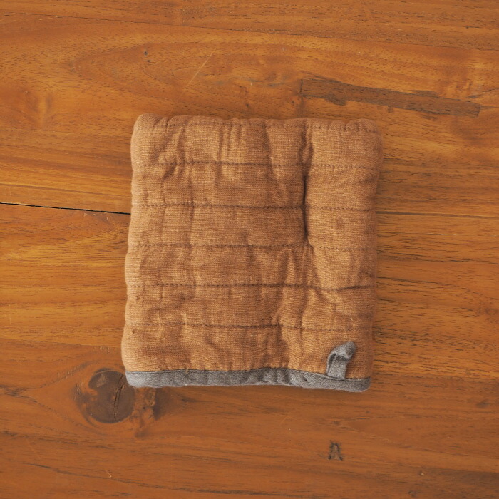 リーノ・エ・リーナ　スクエアミトン　マノン　ブラウンオーカー　/　Lino　e　Lina　Manon