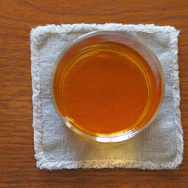 リネンテイルズ　フリンジ　コースター　ライトグレー　10×10　/　LINEN　TALES