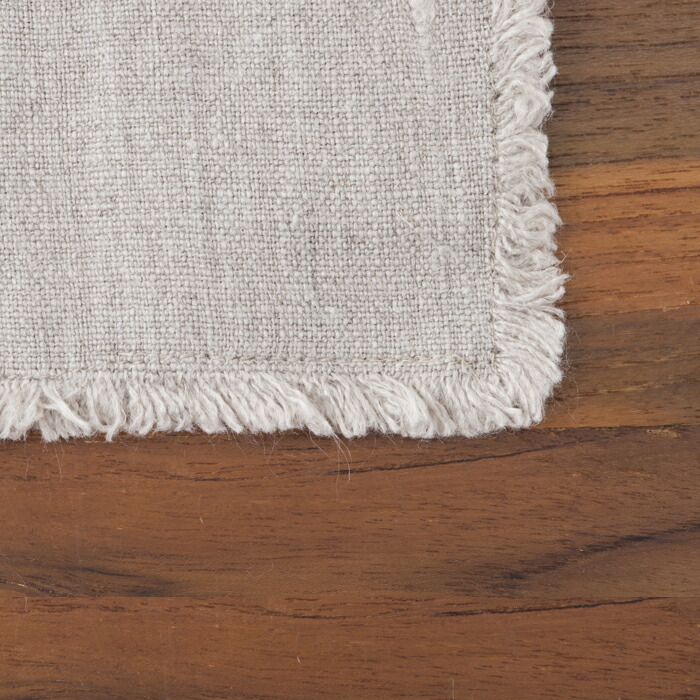 リネンテイルズ　フリンジ　プレイスマット　ナチュラル　35×45　/　LINEN　TALES