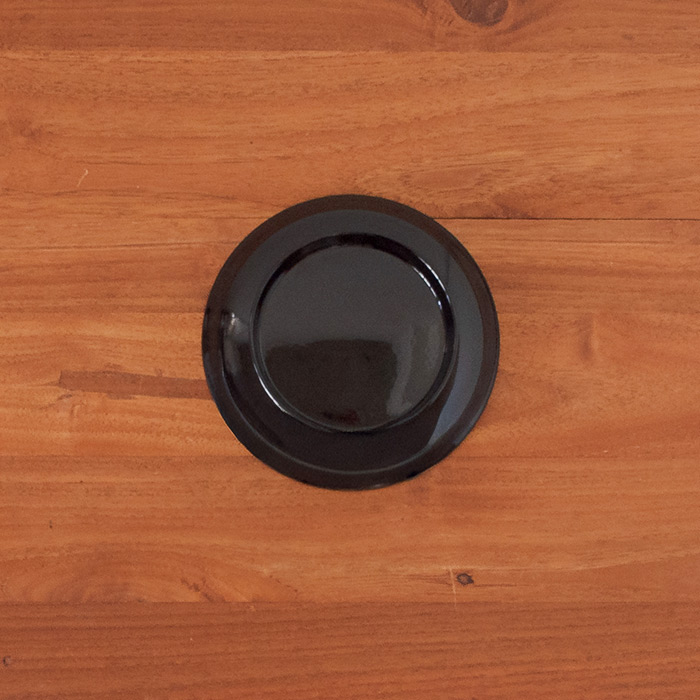 椿皿　4.5寸　黒