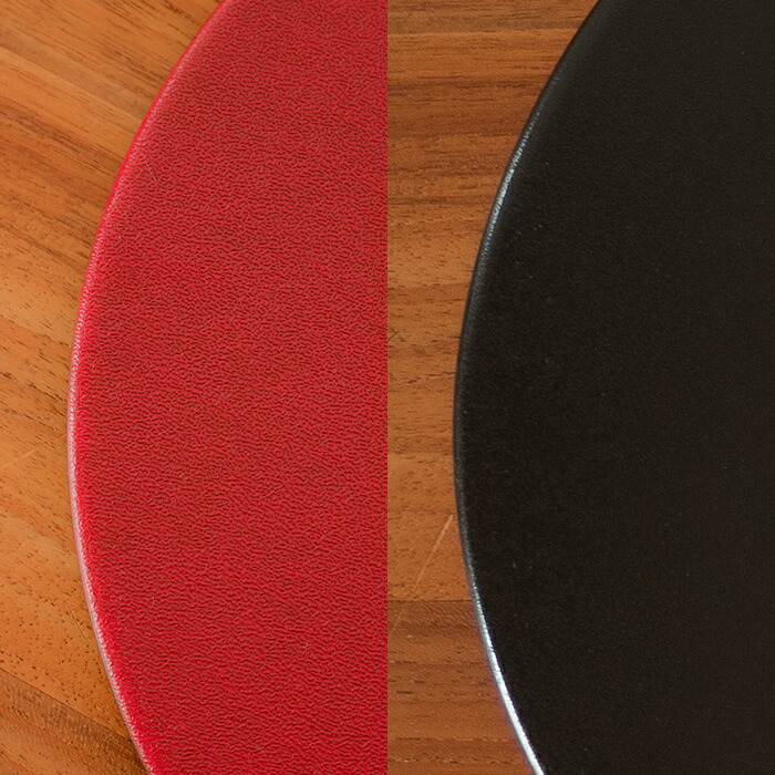 ■【プロキッチンオリジナル】【2枚セット】小判盆　両面　赤×黒　/　PROKITCHEN