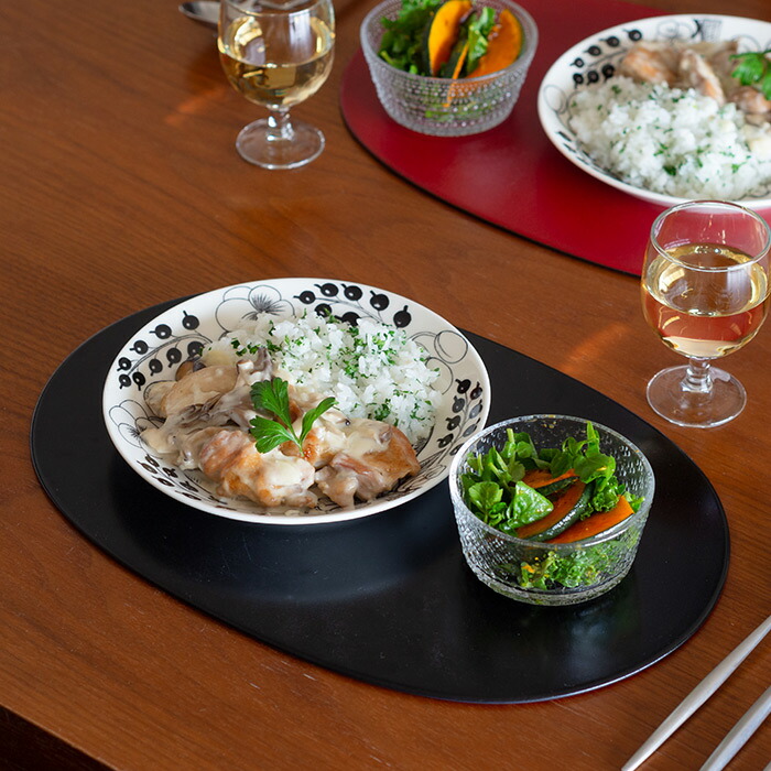 【プロキッチンオリジナル】【単品】小判盆　両面　赤×黒　/　PROKITCHEN