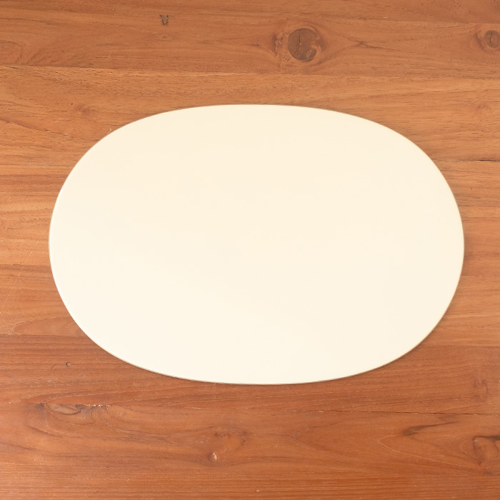 【在庫限り】【プロキッチンオリジナル】【単品】小判盆　両面　グレージュ×アイボリー　/　PROKITCHEN