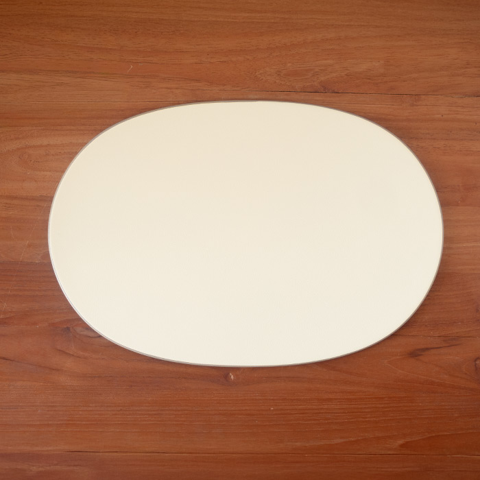 【プロキッチンオリジナル】【単品】小判盆　両面　アイボリー×グレージュ　/　PROKITCHEN