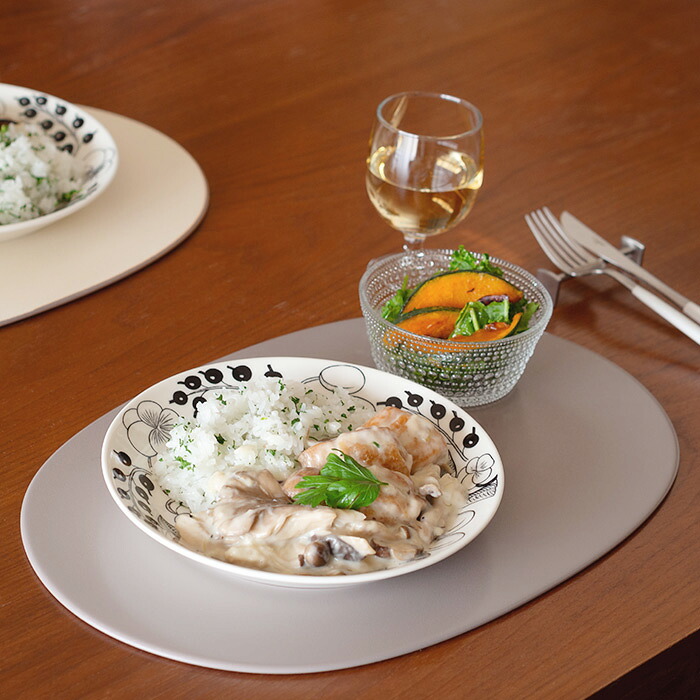 【在庫限り】【プロキッチンオリジナル】【単品】小判盆　両面　グレージュ×アイボリー　/　PROKITCHEN