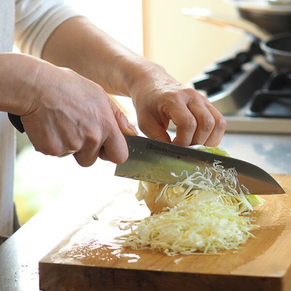 ミソノ　モリブデン鋼　三徳包丁　180mm　/　Misono