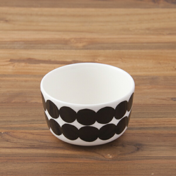 マリメッコ　ボウル　250ml　ラシィマット　ブラック　/　marimekko　Rasymatto